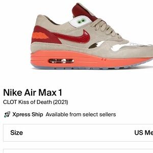 Nike Air Max 1 - CLOT kiss of death